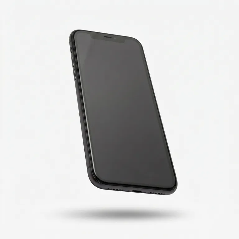 Front view of Black Apple iPhone 11 64GB showing 6.1-inch display, in Good condition, refurbished by MTM IT