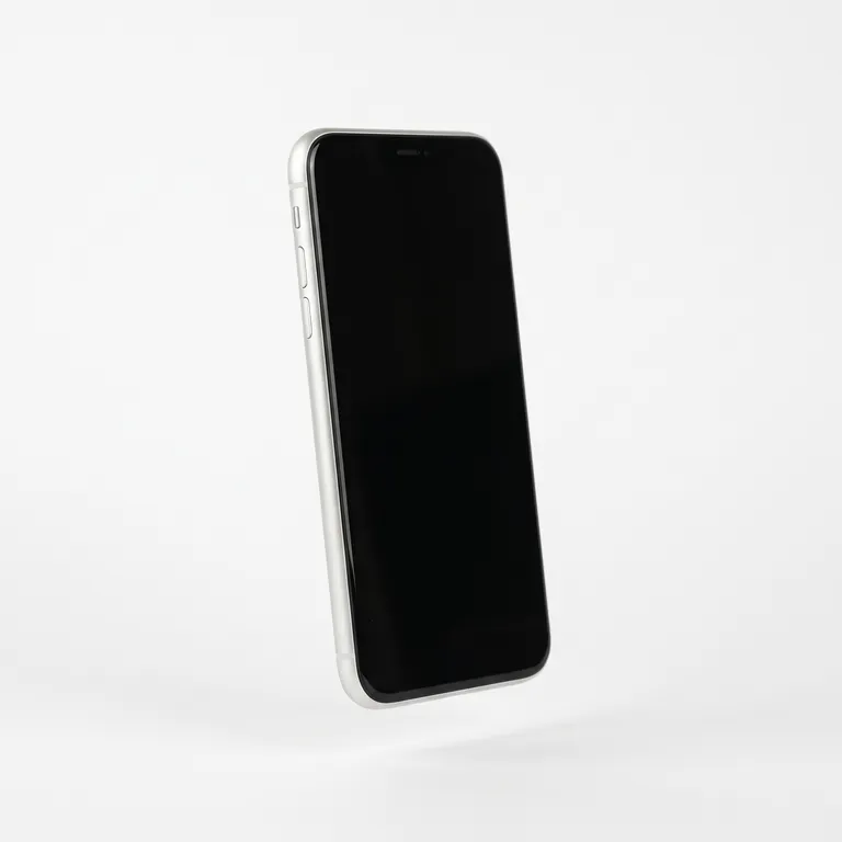 Front view of a white Apple iPhone 11 64GB excellent condition refurbished by MTM IT