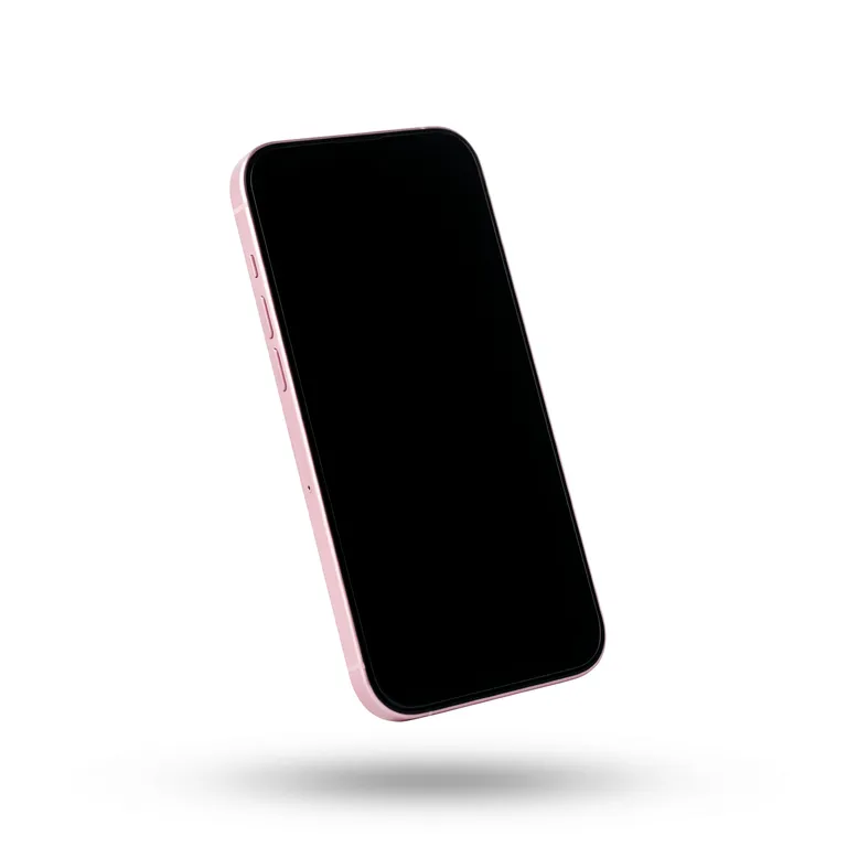 Front view of refurbished Apple iPhone 15 128GB in pink, excellent condition, sold by MTM IT