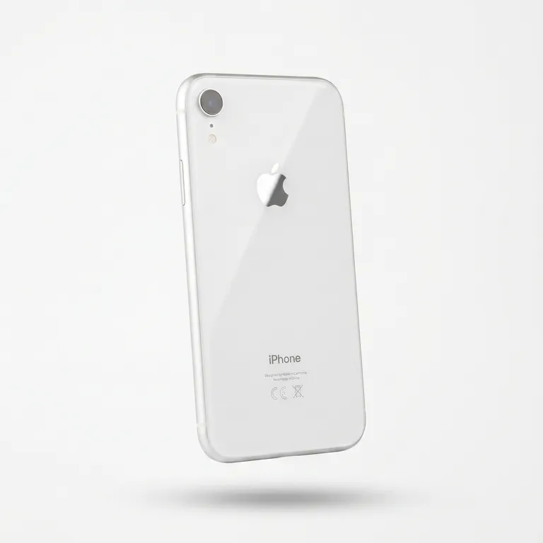 Apple iPhone XR 64GB White back view – single camera, Apple logo – MTM IT refurbished