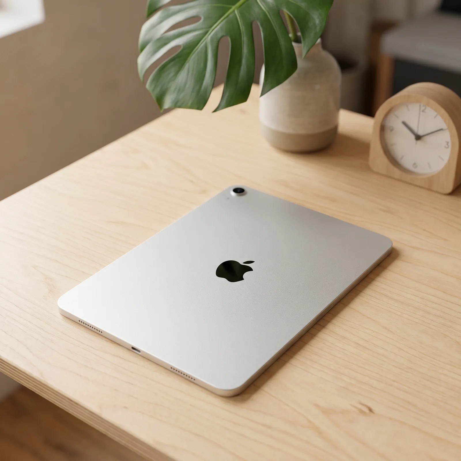 Brand new iPad 11th Gen (A16) 128GB Silver Wi-Fi being used on a desk with Apple Pencil