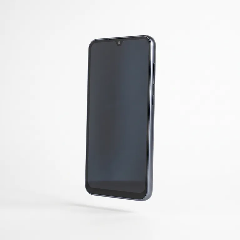 Front view of Samsung Galaxy A16 blue screen, showing light cosmetic wear typical of Good condition, refurbished by MTM IT