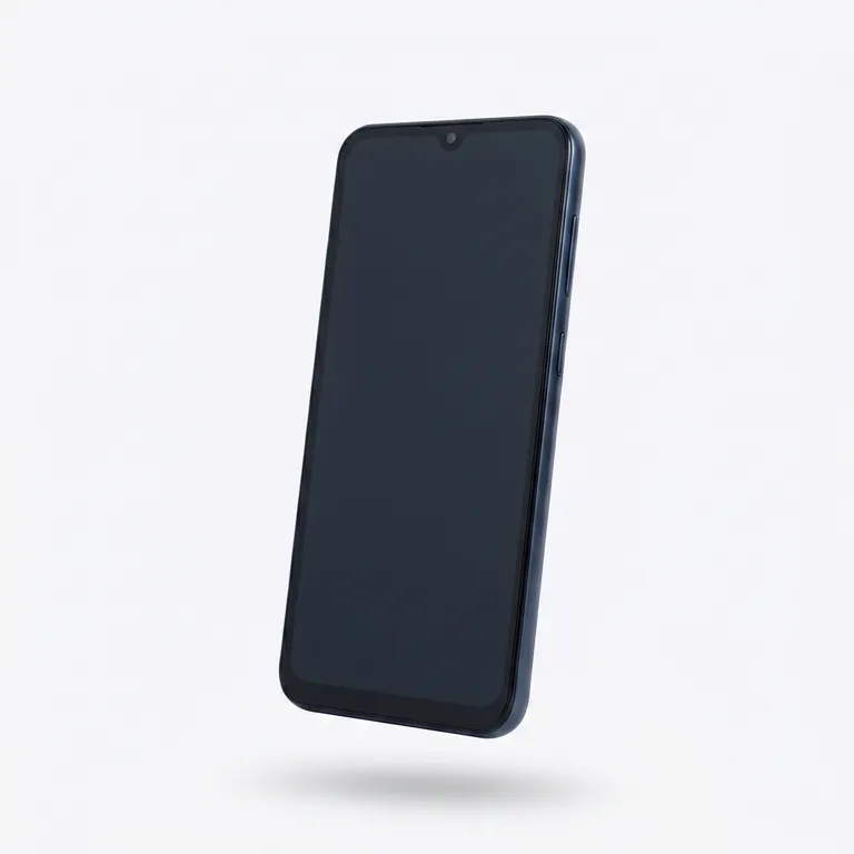 Refurbished Samsung Galaxy A15 128GB black in excellent condition, front view with perfect screen.