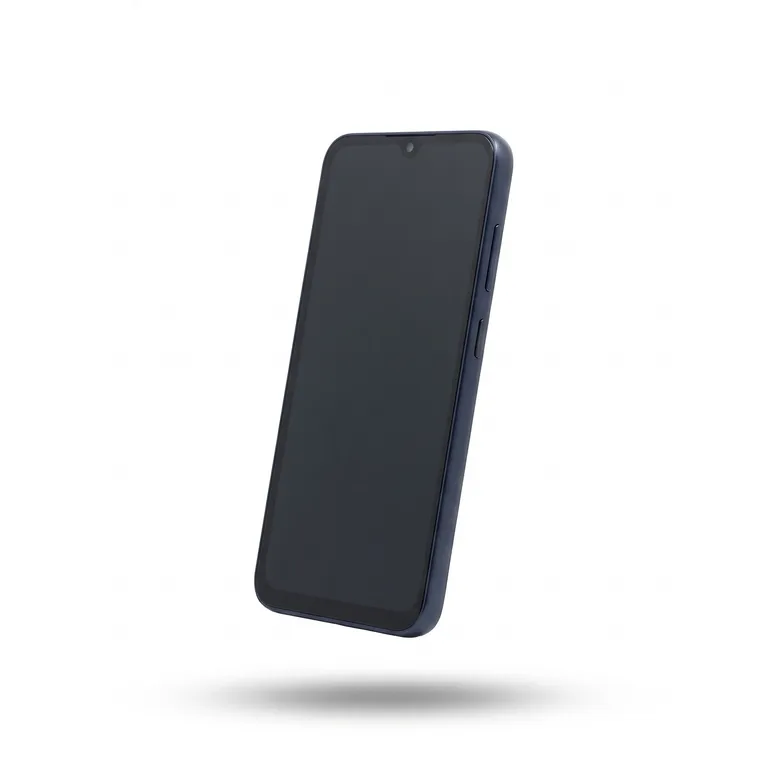 Front view of certified refurbished Samsung Galaxy A15 128GB Black from MTM IT
